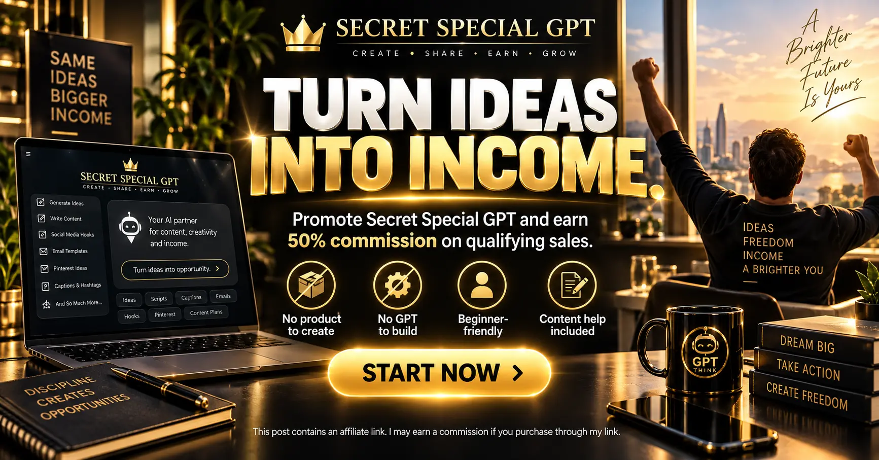 Promote Secret Special GPT and earn 50% commission on qualifying sales